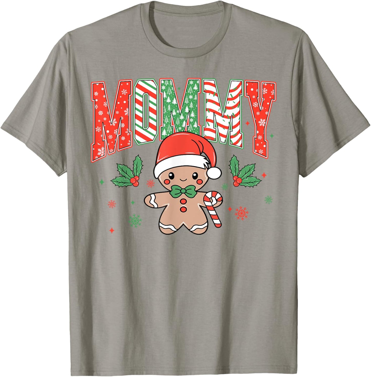 Gingerbread Mommy Christmas Cookies Pajama Family Matching T-Shirt - T-Shirt | Sand