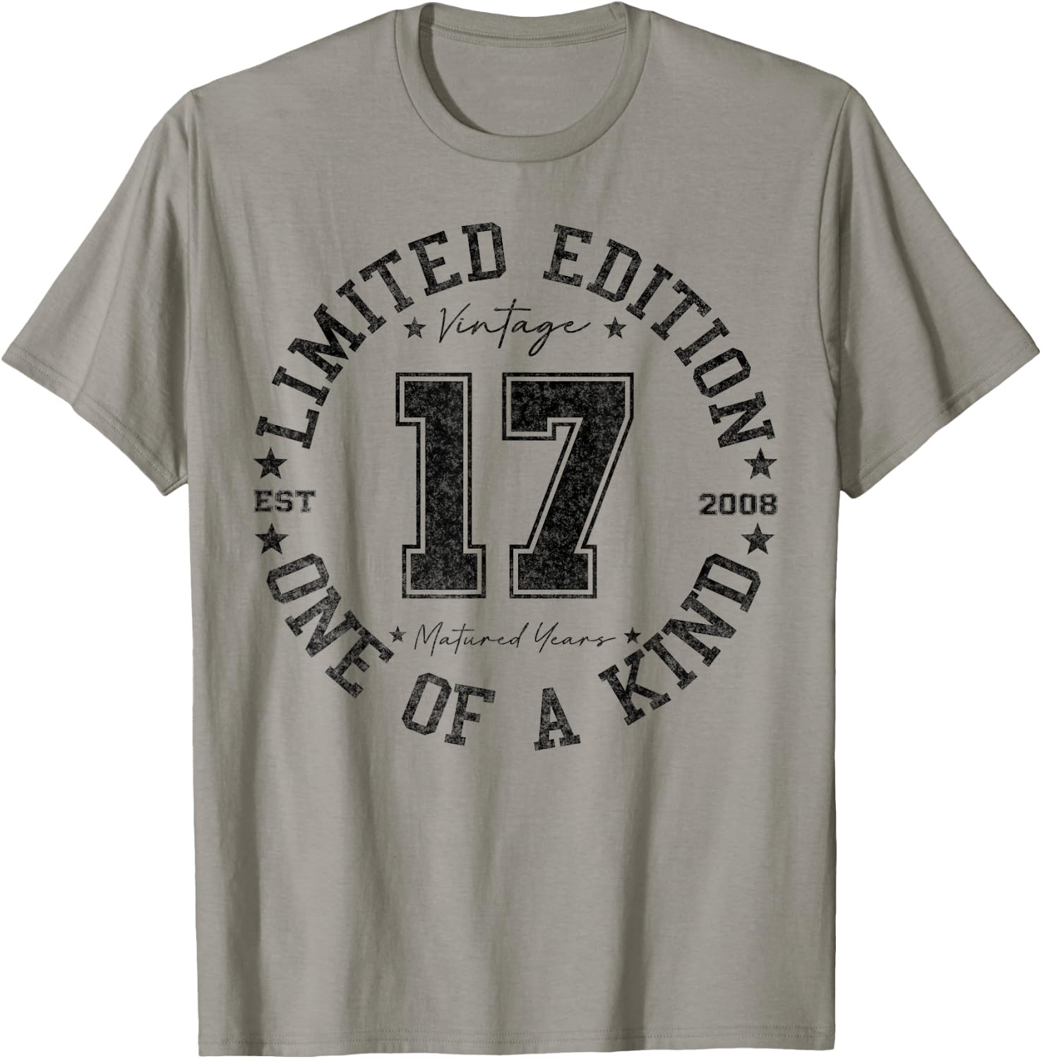 17 Year Old Gifts Vintage 2008 Limited Edition 17th Birthday T-Shirt - T-Shirt | Sand