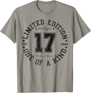 17 Year Old Gifts Vintage 2008 Limited Edition 17th Birthday T-Shirt - T-Shirt | Sand
