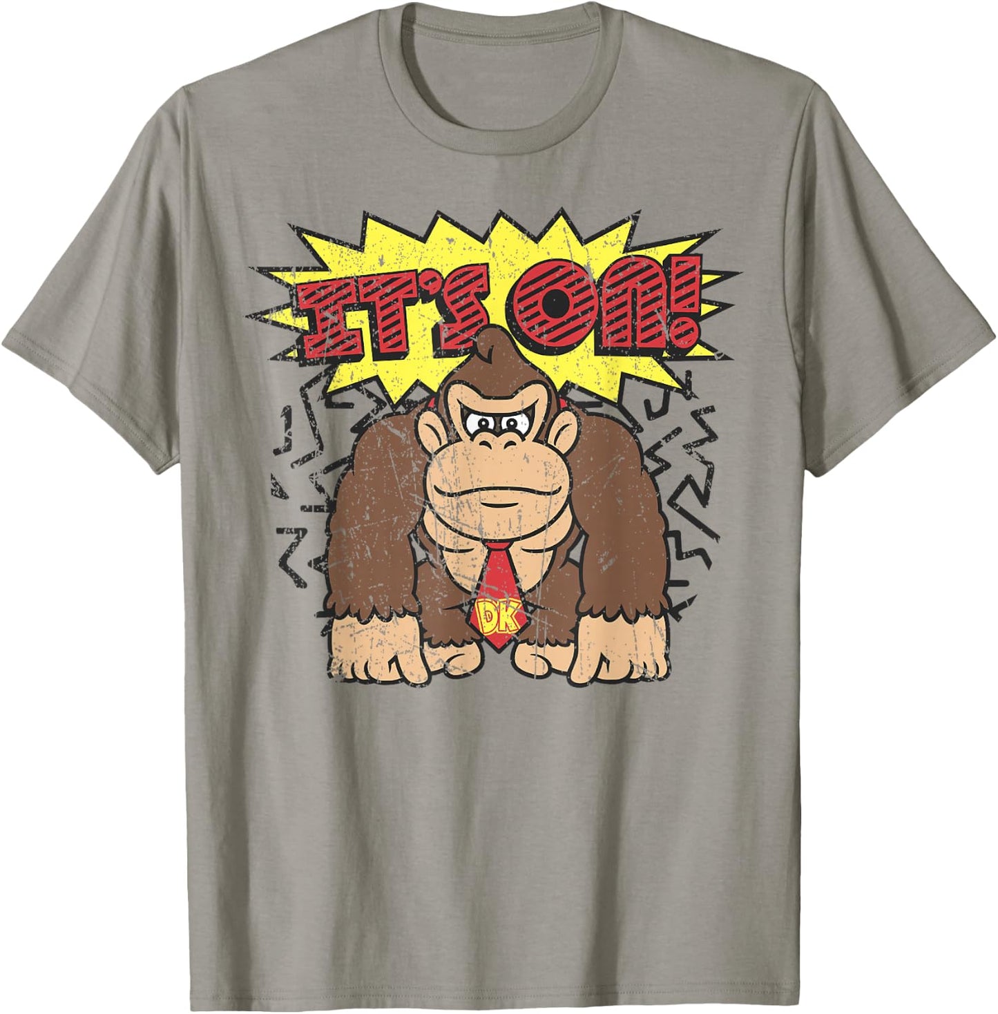 Donkey Kong It's On! Vintage Distressed Graphic T-Shirt - T-Shirt | Sand