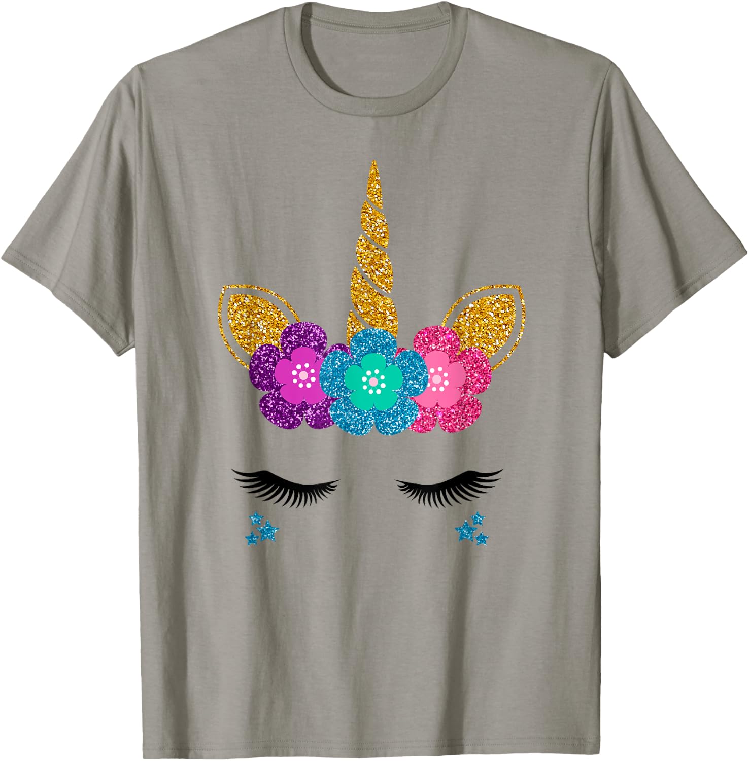Unicorn Face Halloween Costume Idea And Birthday Outfit T-Shirt - T-Shirt | Sand