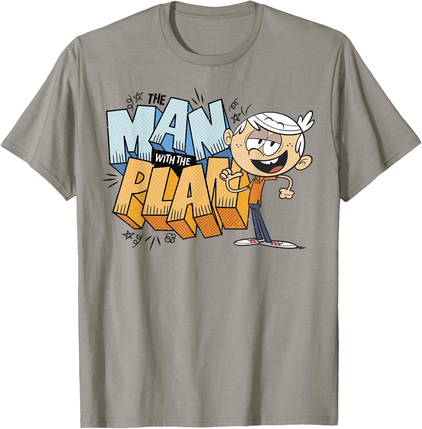 The Loud House Lincoln Loud The Man with The Plan T-Shirt - T-Shirt | Sand