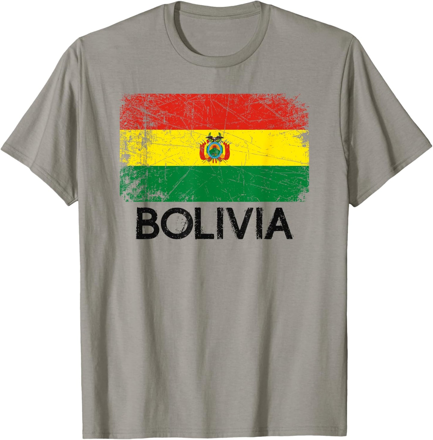Bolivian Flag | Vintage Made In Bolivia Gift T-Shirt - T-Shirt | Sand