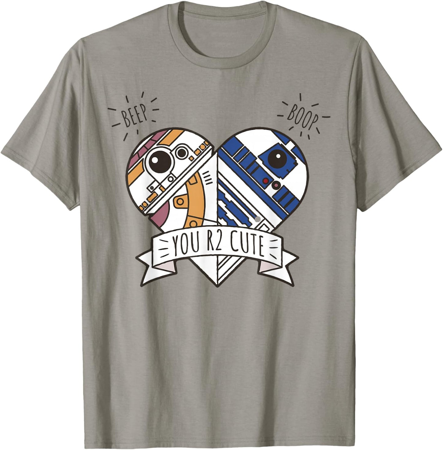 Star Wars Valentine's Day You R2 Cute Heart Droids Logo T-Shirt - T-Shirt | Sand