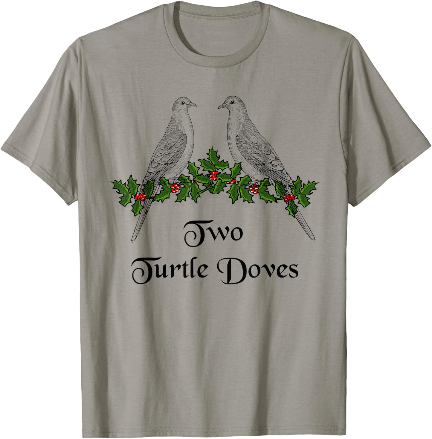 Two Turtle Doves Twelve Days of Christmas T-Shirt - T-Shirt | Sand