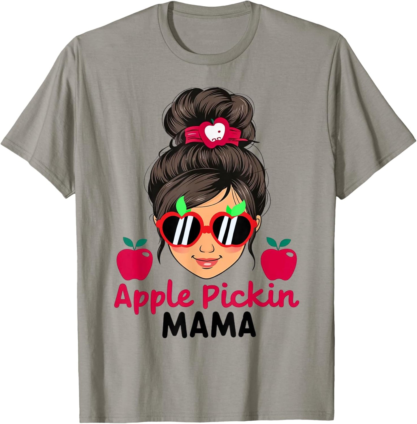 Apple Pickin Mama Cute Mom Apple Picking Crew Harvest Season T-Shirt - T-Shirt | Sand