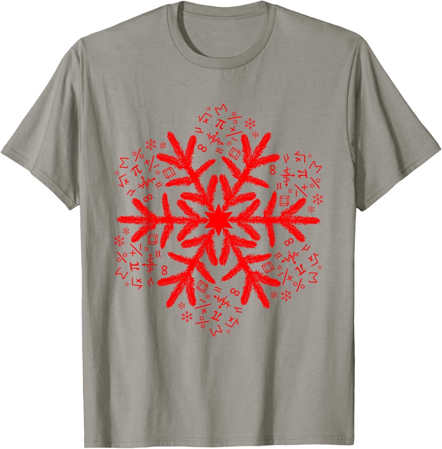 Mathematics Snowflake Math Christmas T-Shirt - T-Shirt | Sand