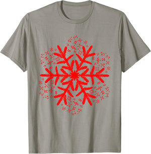 Mathematics Snowflake Math Christmas T-Shirt - T-Shirt | Sand