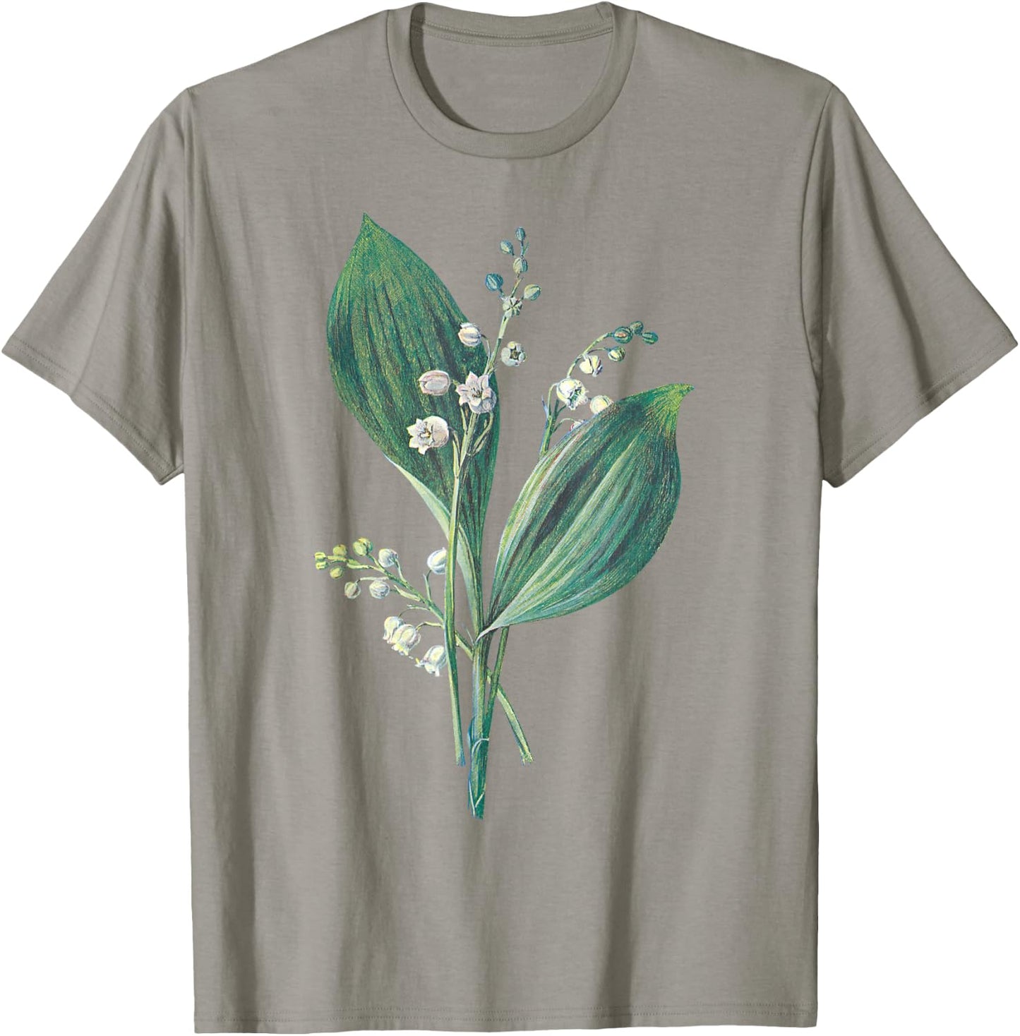 Lily of The Valley Plant Art Painting T-Shirt - T-Shirt | Sand