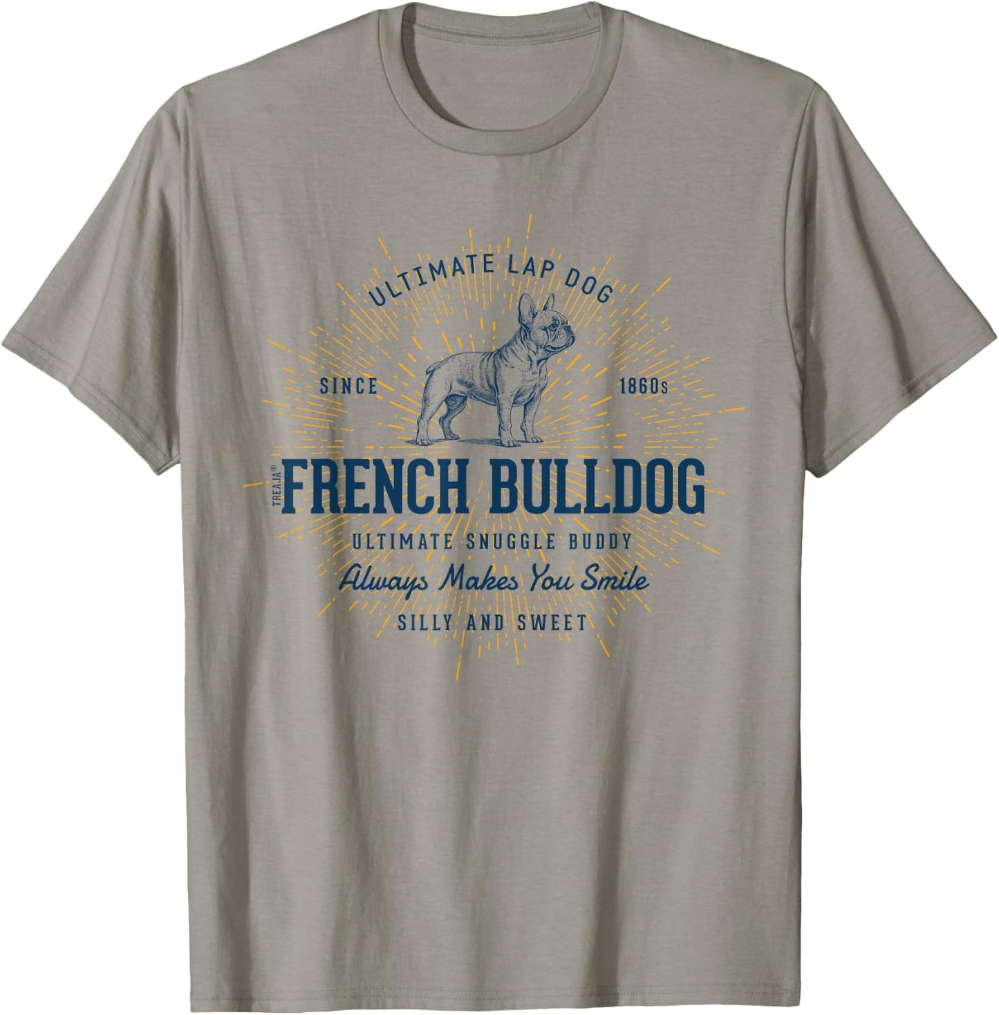 Retro French Bulldog Vintage T-Shirt - T-Shirt | Sand