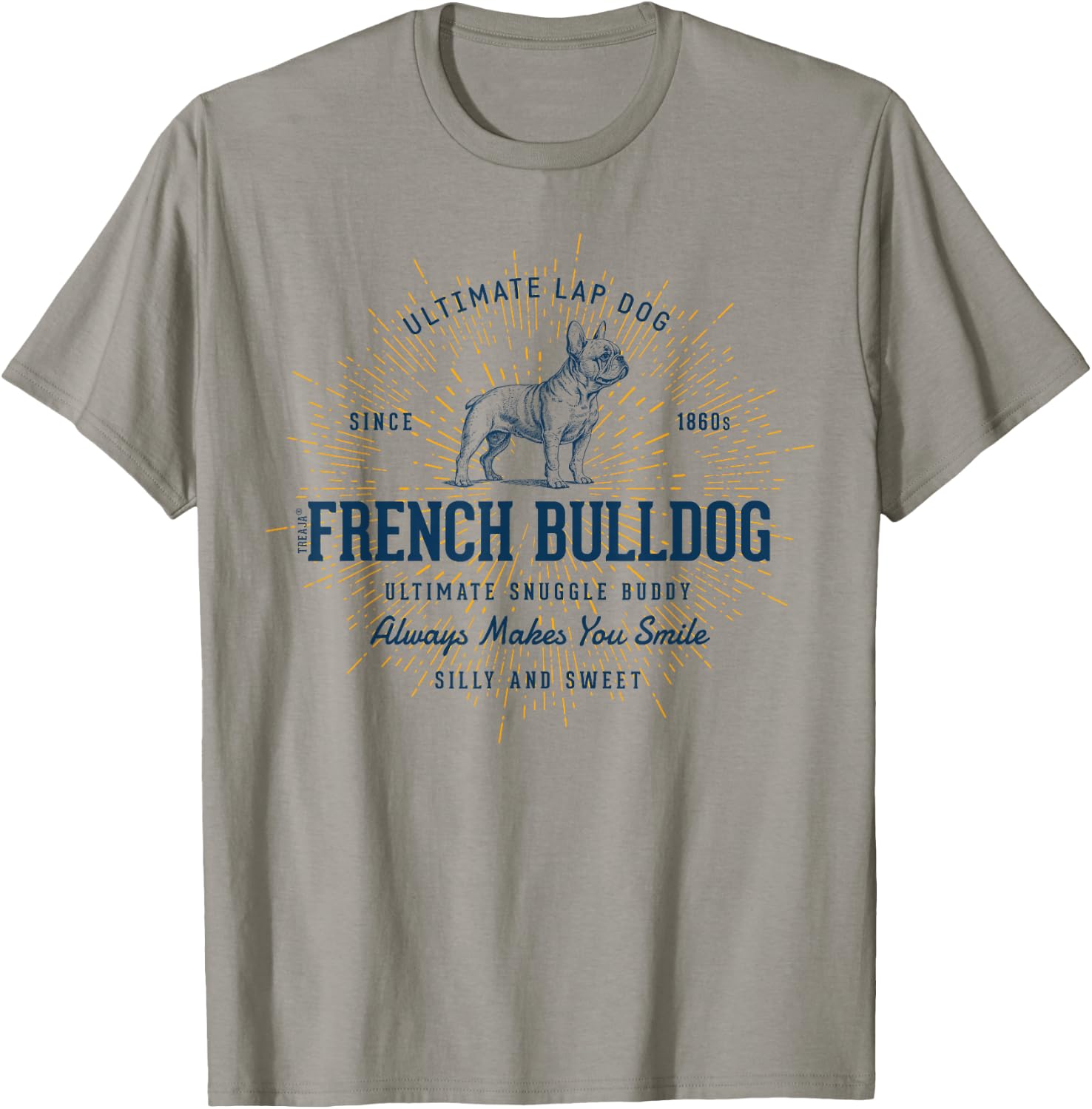 Retro French Bulldog Vintage T-Shirt - T-Shirt | Sand