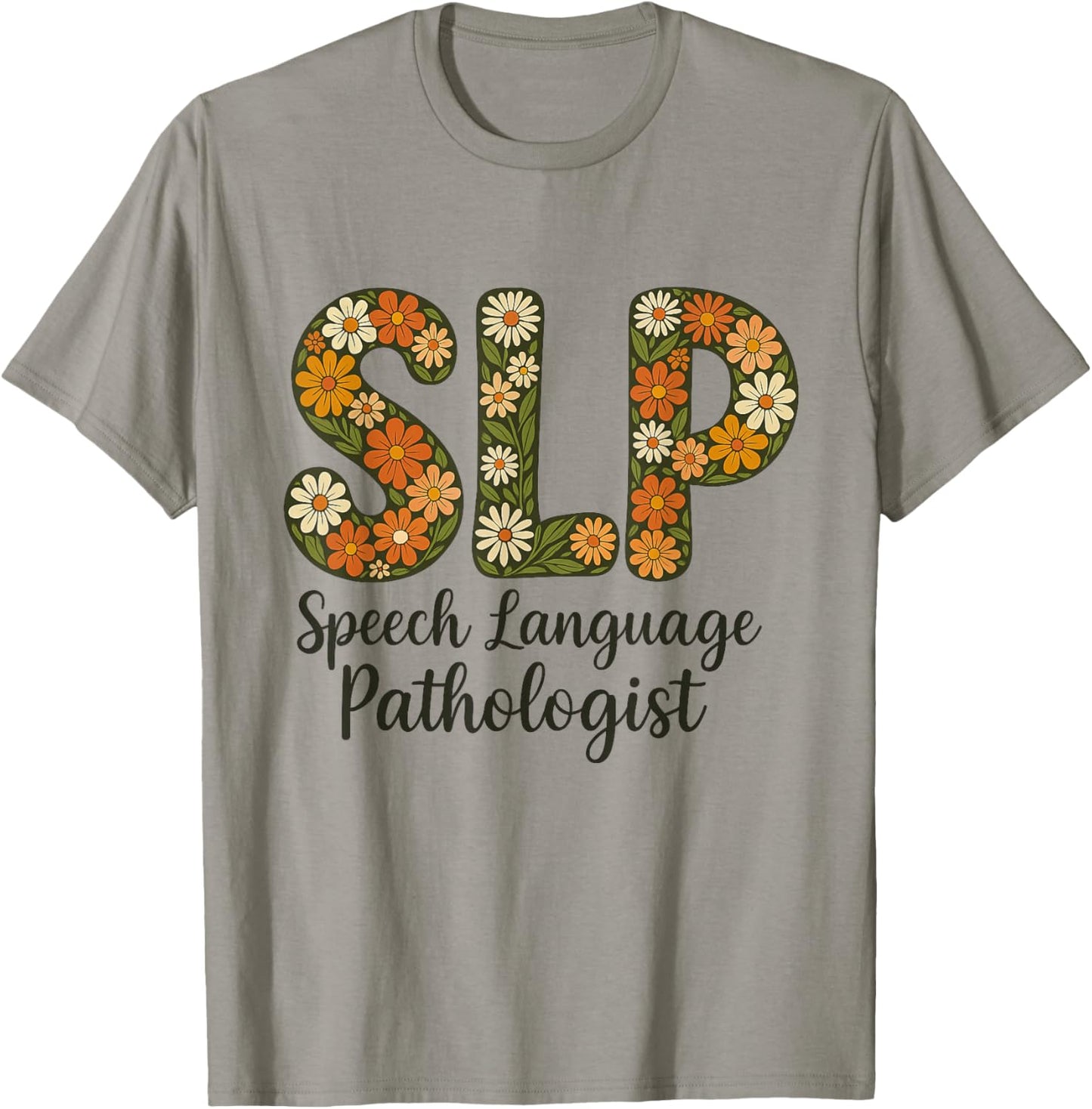 Vintage SLP Speech Therapy Retro Boho Flower Therapist Women T-Shirt - T-Shirt | Sand