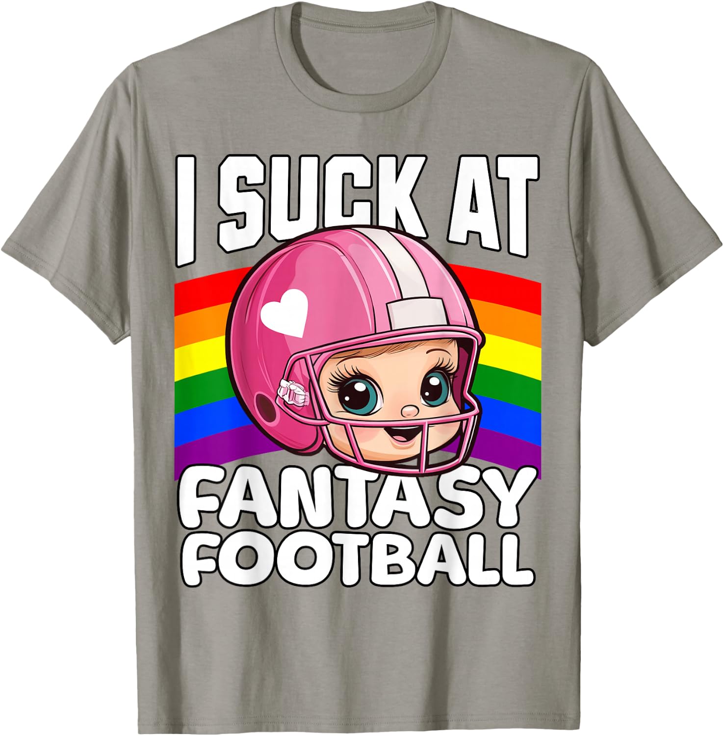 I Suck at Fantasy Football Funny Loser T-Shirt - T-Shirt | Sand