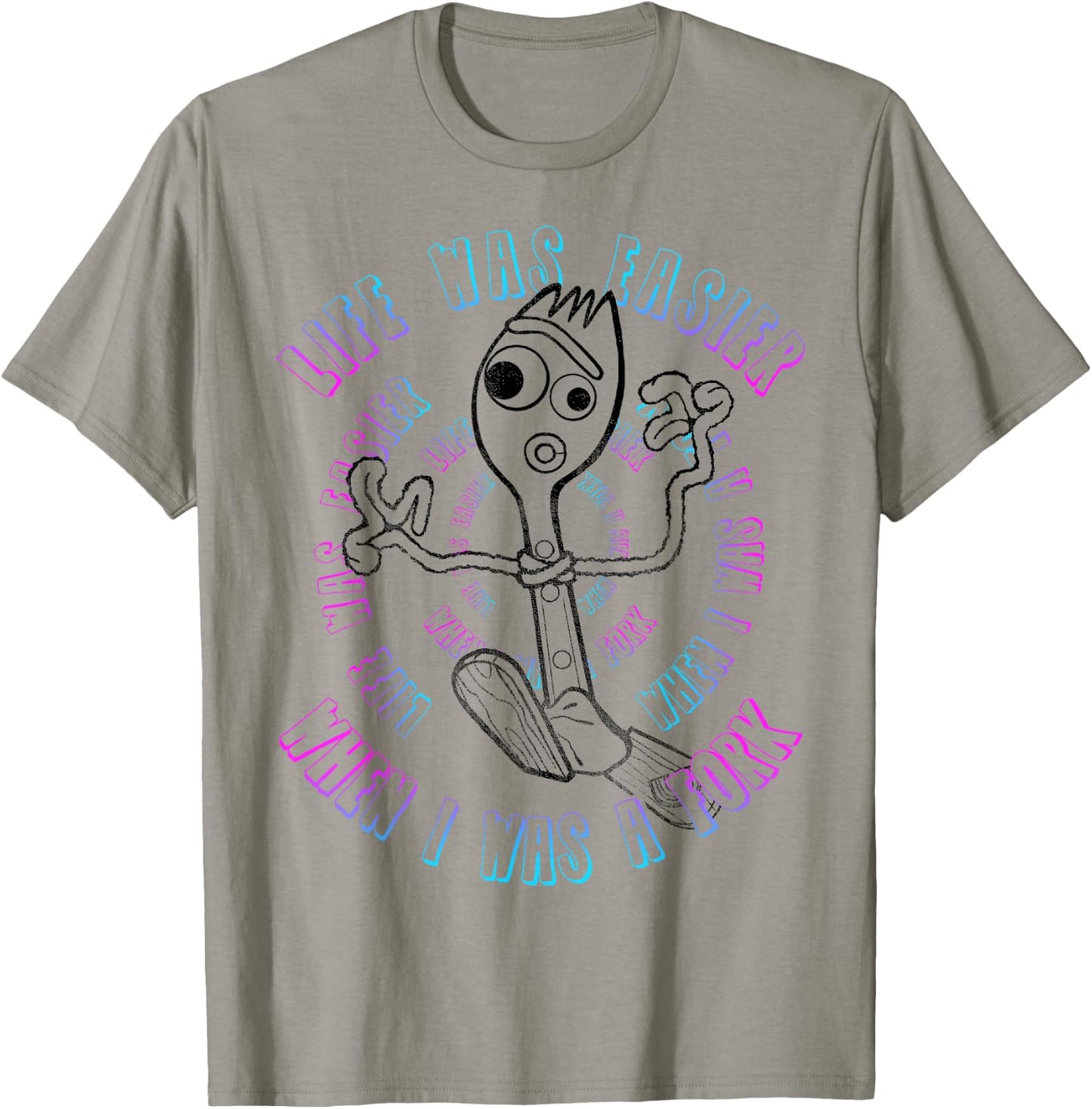 Disney Pixar Toy Story 4 Forky Life was Easier Poster T-Shirt - T-Shirt | Sand
