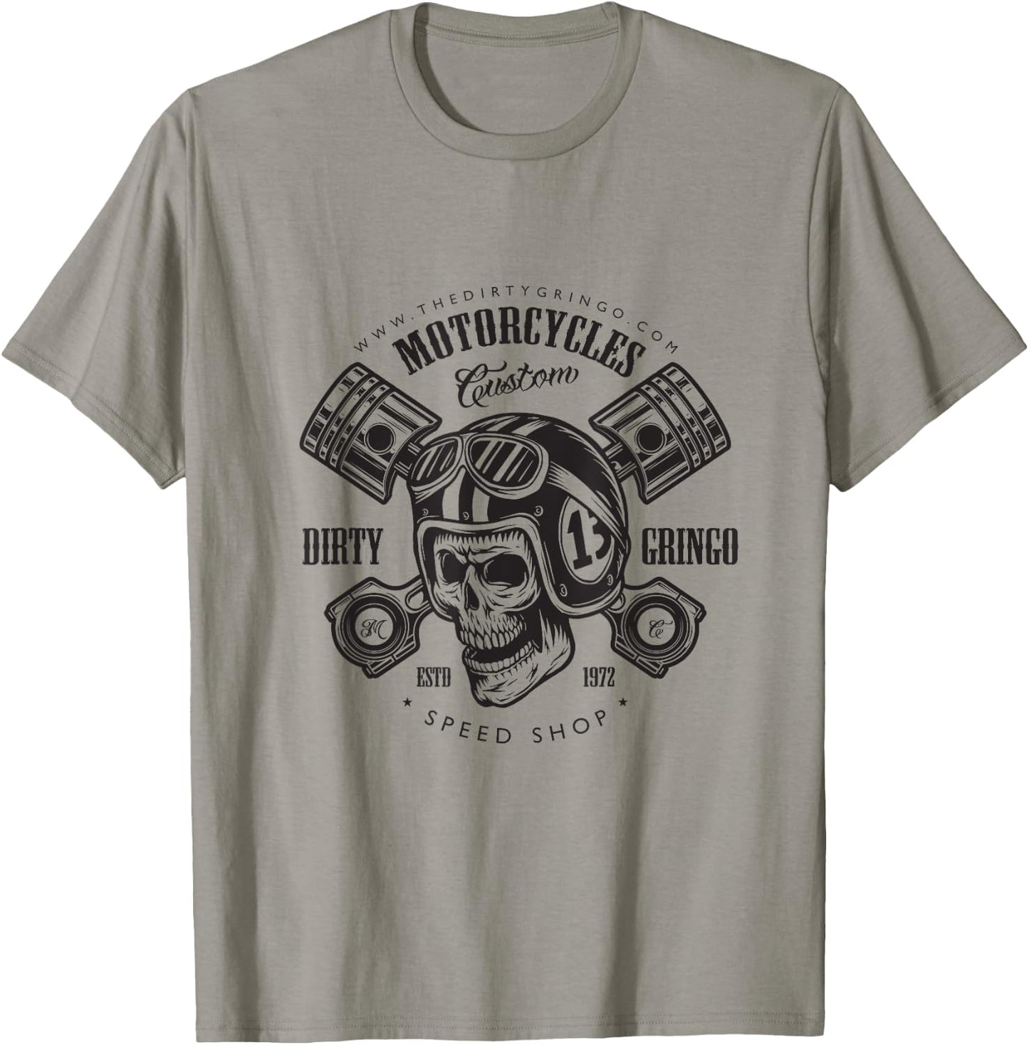 The Dirty Gringo Speed Shop Motorcycle Club T-Shirt - T-Shirt | Sand