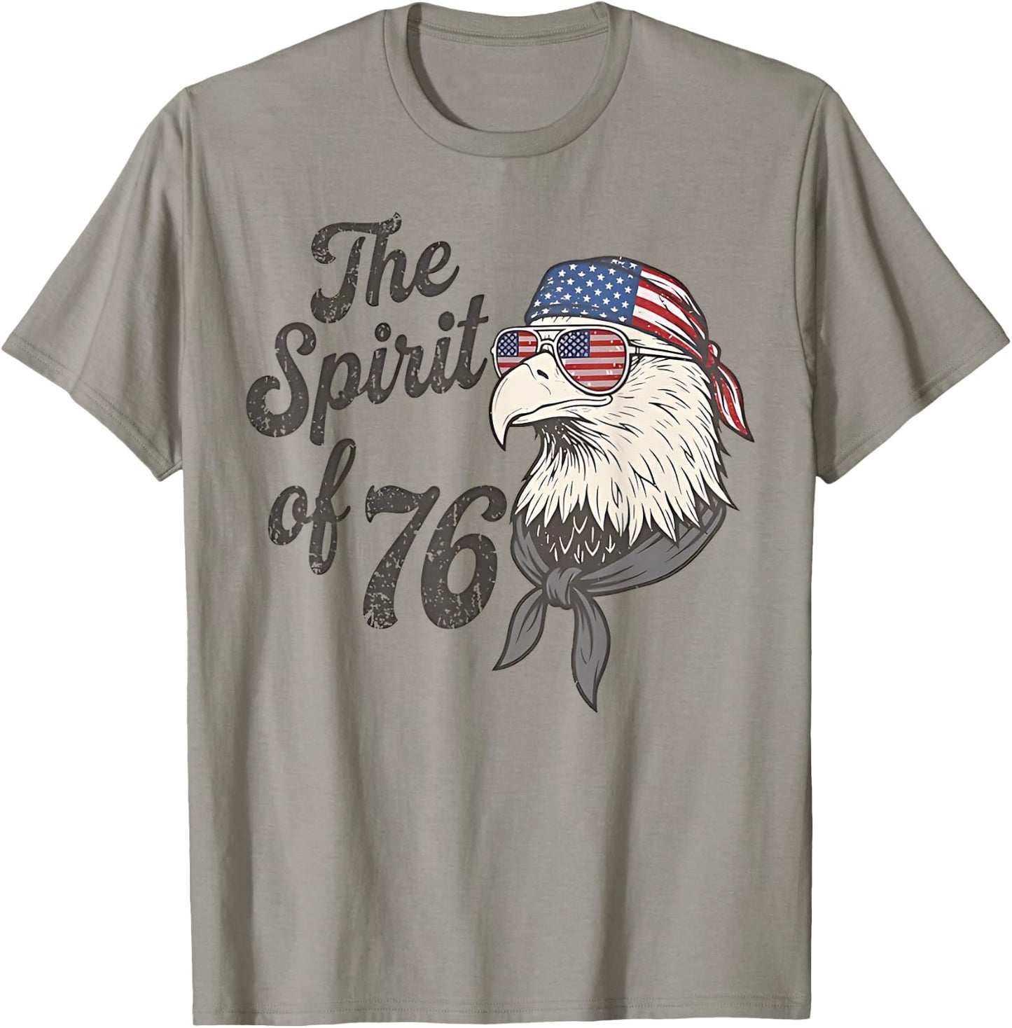 The Spirit of 76 USA 250th Anniversary Fourth of July T-Shirt - T-Shirt | Sand