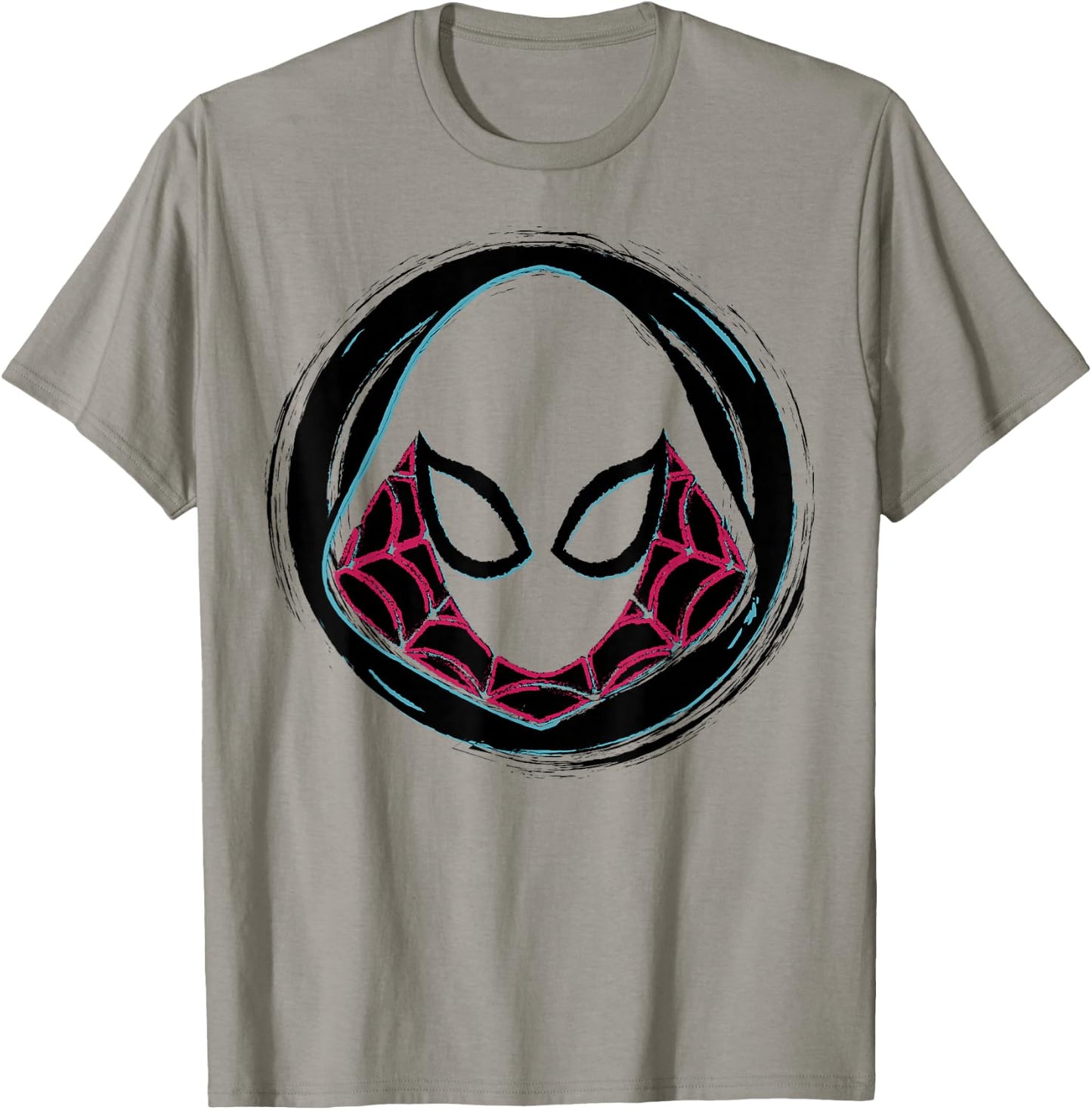 Marvel Spider-Gwen Face Symbol Badge Graphic T-Shirt - T-Shirt | Sand