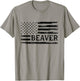 Beaver Black Vintage USA Flag Animal Lover T-Shirt - T-Shirt | Sand