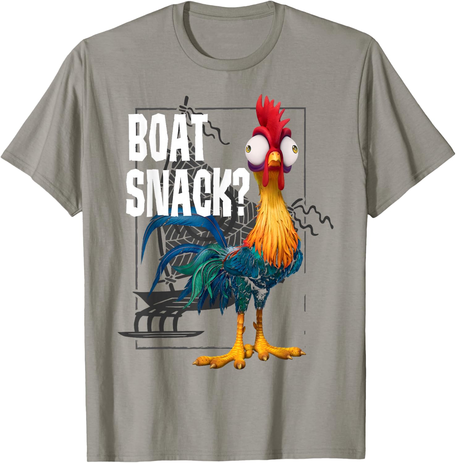 Disney Moana HEI HEI Boat Snack Vintage Style Poster T-Shirt - T-Shirt | Sand