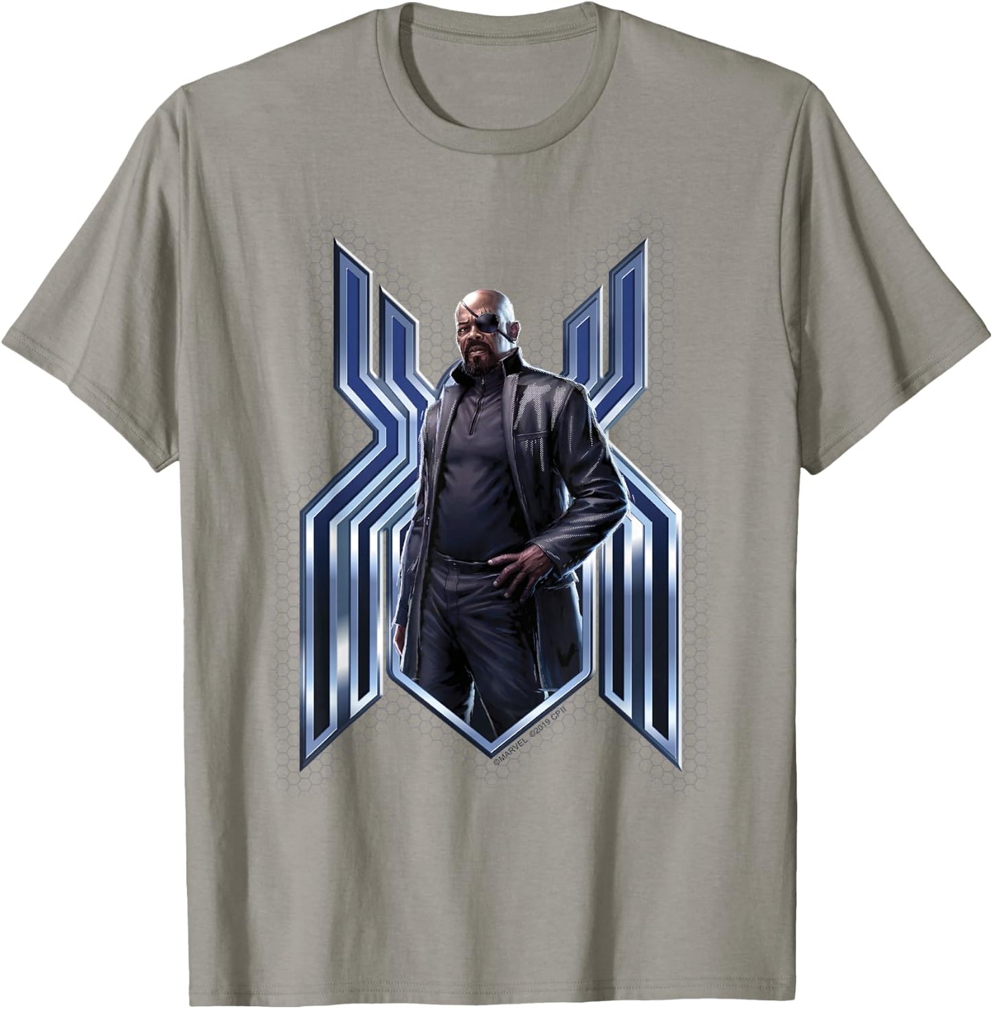 Marvel Spider-Man Far From Home Nick Fury Spider-Man Logo T-Shirt - T-Shirt | Sand