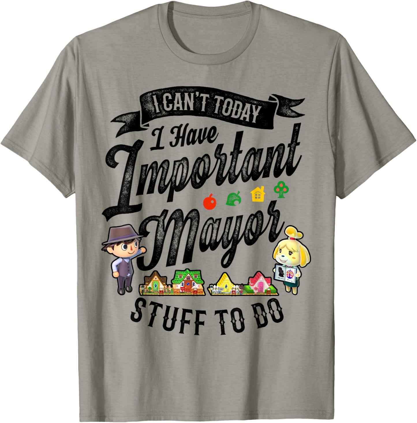 Animal Crossing Important Mayor Stuff Graphic T-Shirt - T-Shirt | Sand