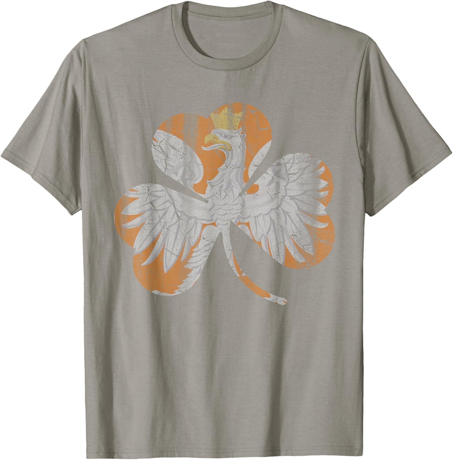 Irish Polish Eagle Shamrock Green St Patricks Day T-Shirt - T-Shirt | Sand