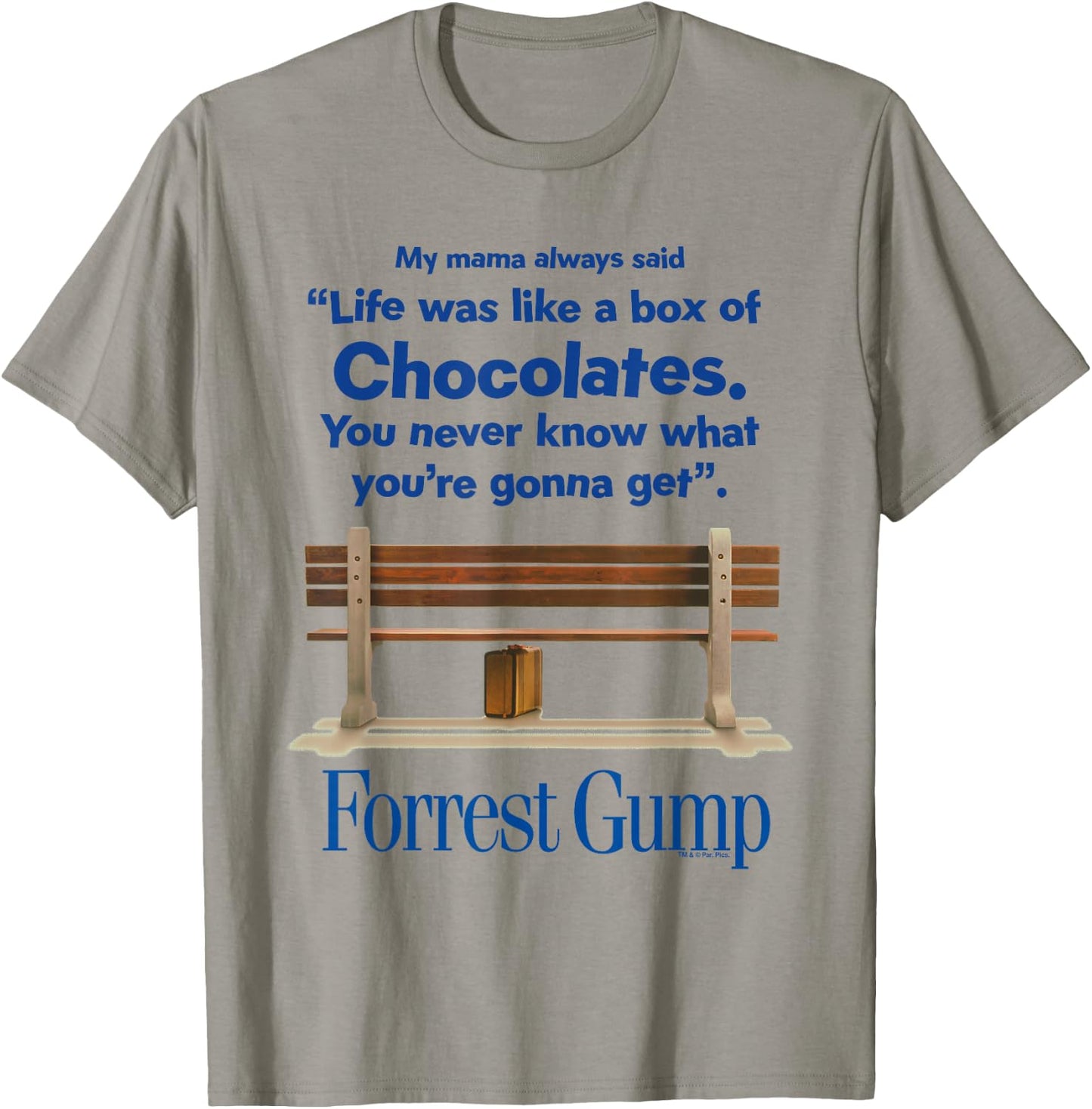 Forrest Gump Life was Like A Box of Chocolates Quote T-Shirt - T-Shirt | Sand
