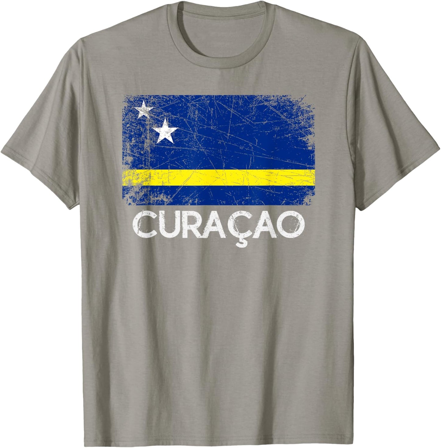 Curacaoan Flag | Vintage Made In Curacao Gift T-Shirt - T-Shirt | Sand