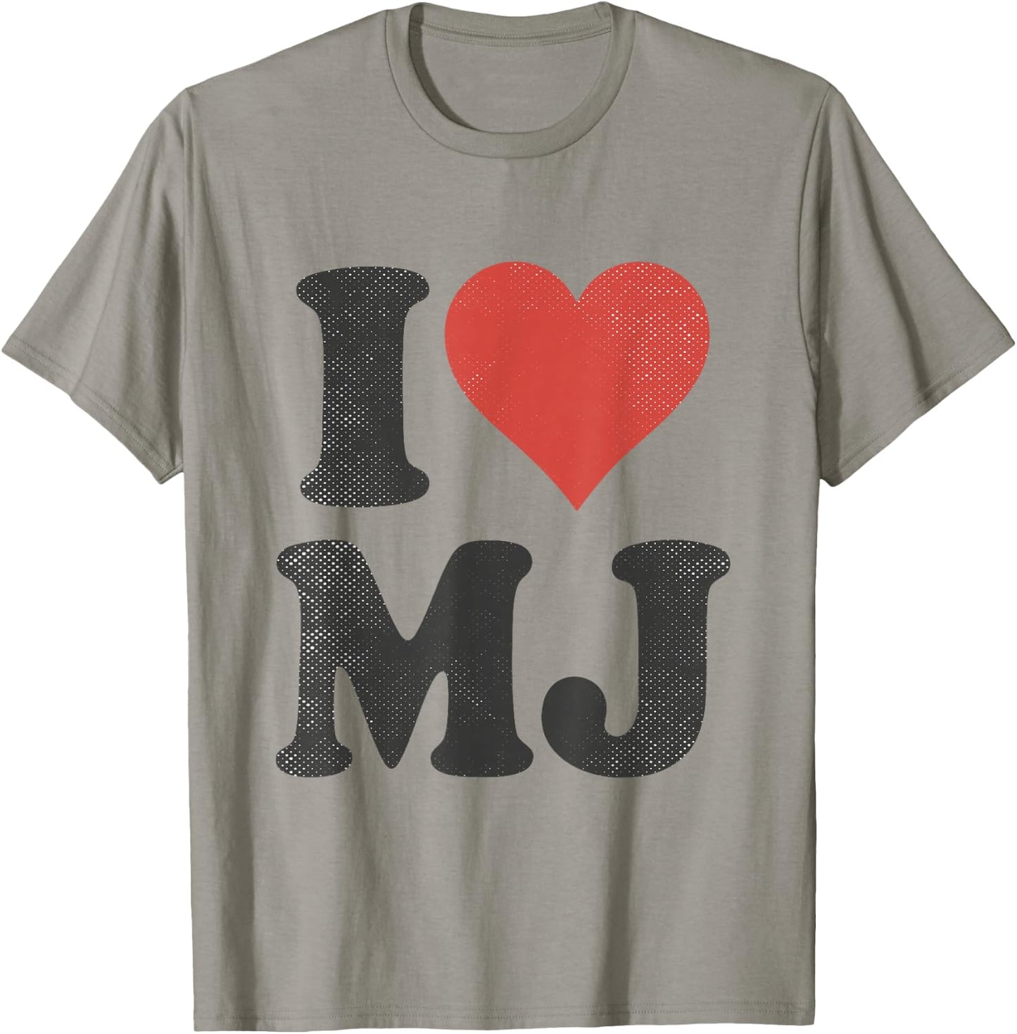 I Love MJ Vintage Fan Merch Red Heart Initials Design M.J. T-Shirt - T-Shirt | Sand