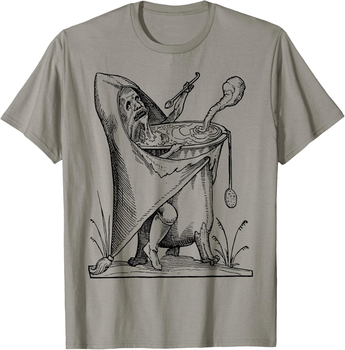 SOUP MAN - "Pantagruel" Weird Medieval Art Print T-Shirt - T-Shirt | Sand