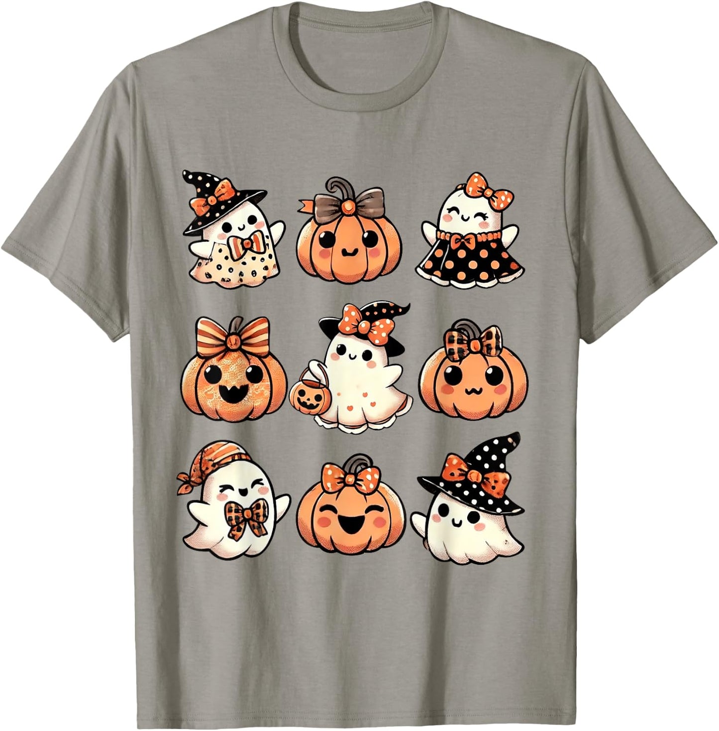 Cute Pumpkin Ghost Halloween Girls Kid Toddler Boo Halloween T-Shirt - T-Shirt | Sand