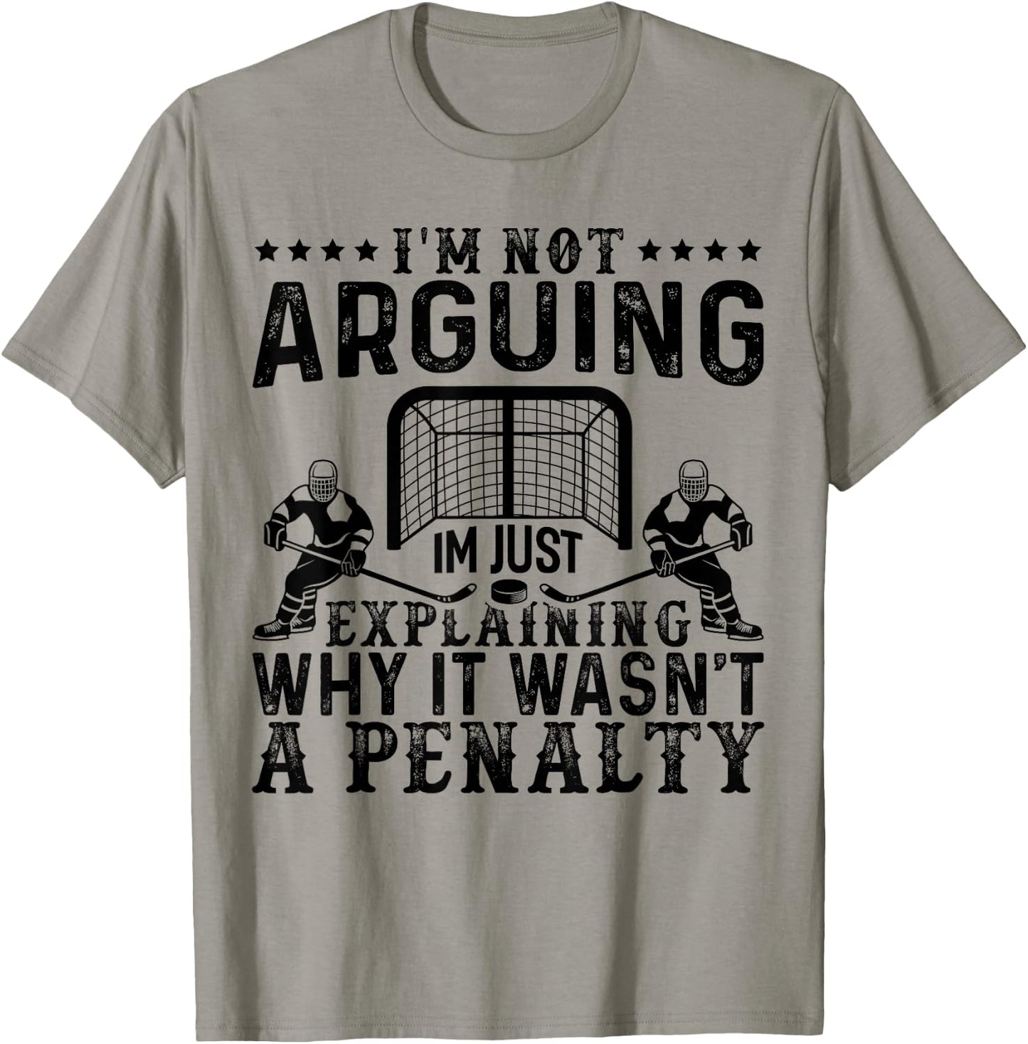 Hockey Player Arguing Gift Funny Hockey T-Shirt - T-Shirt | Sand