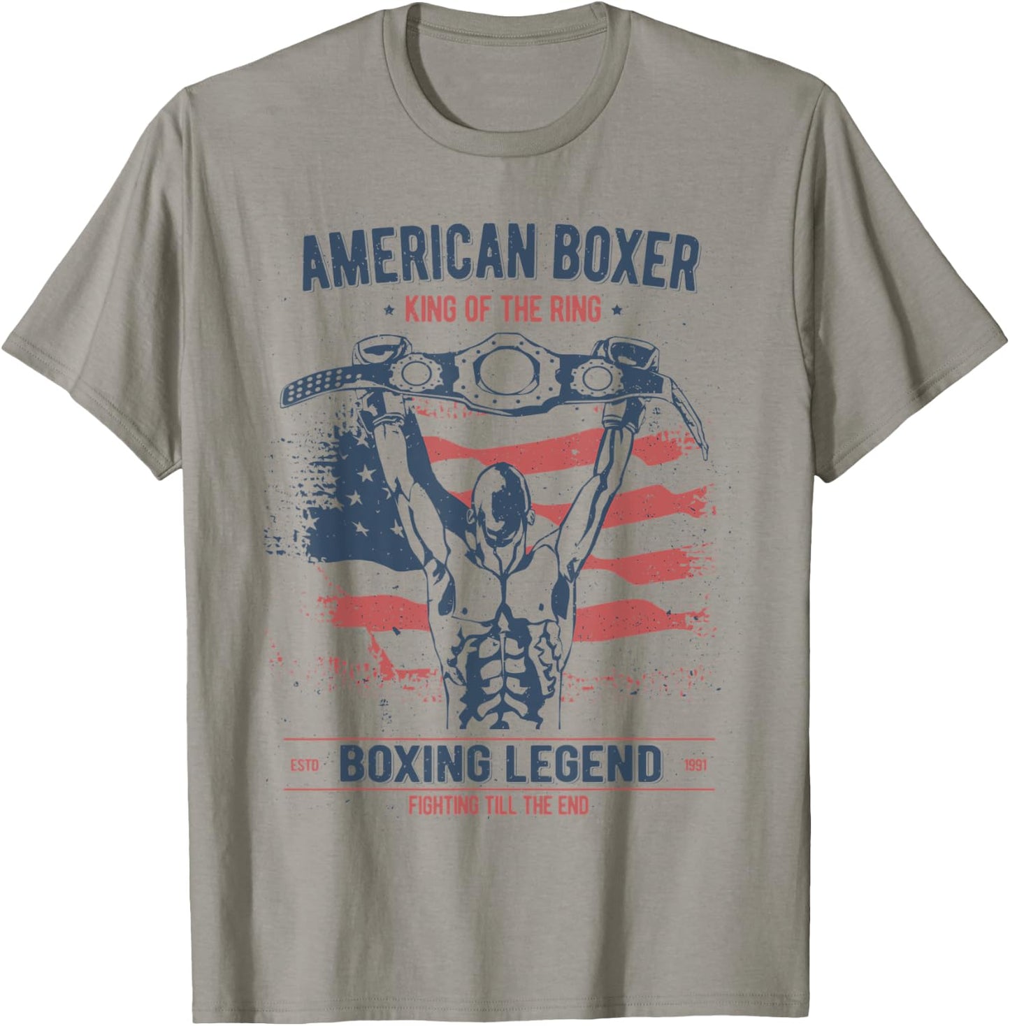 Boxing Shirts Vintage Style Gifts USA American Boxer T-Shirt - T-Shirt | Sand