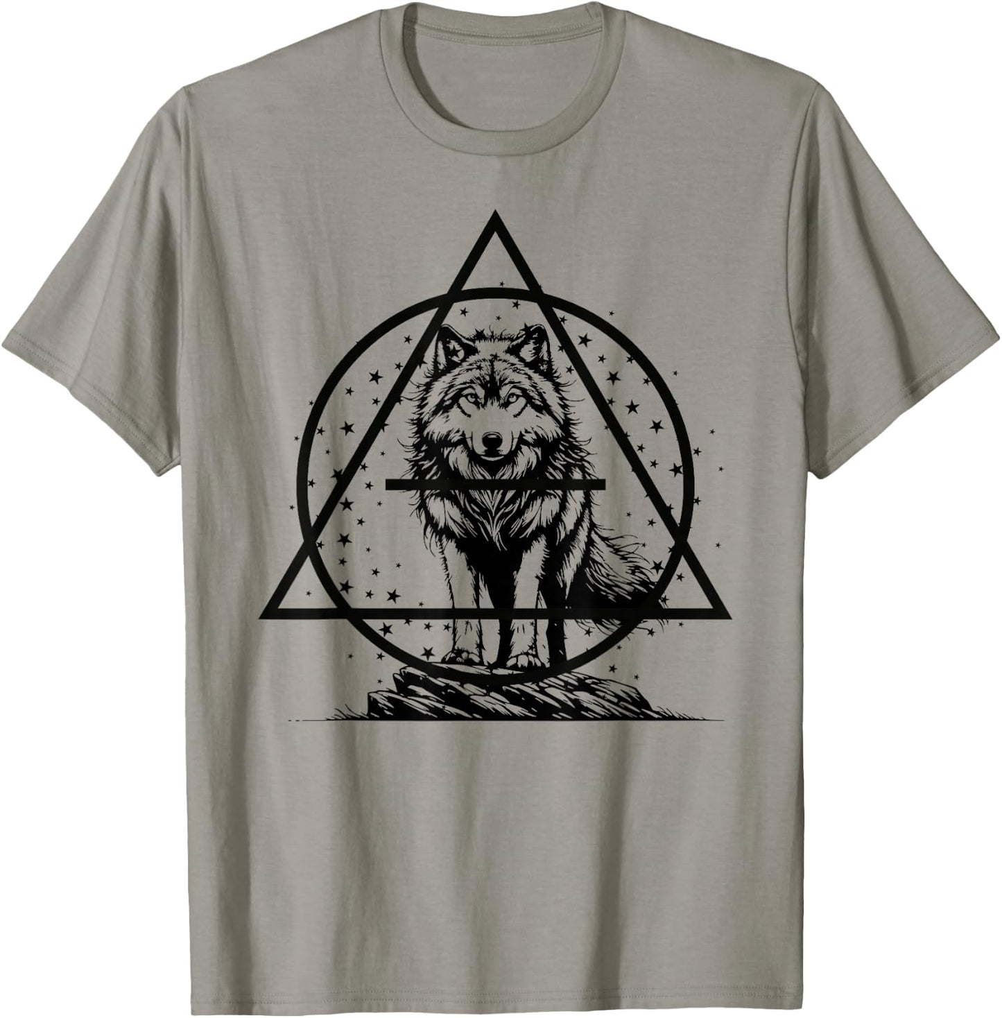 Therian Wolf Theta Delta Symbol T-Shirt - T-Shirt | Sand