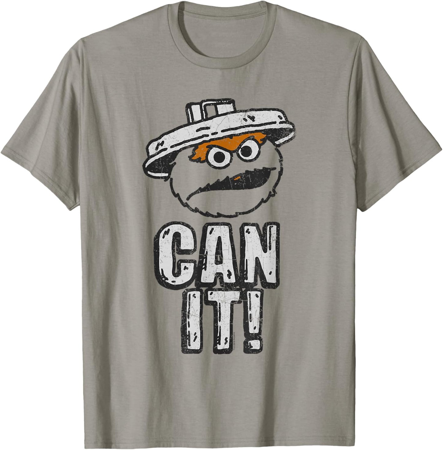 Sesame Street Oscar The Grouch Can It T-Shirt - T-Shirt | Sand