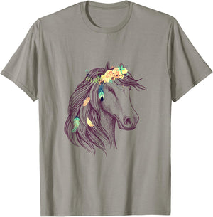 Horse Graphic - Horse For Girls T-Shirt - T-Shirt | Sand