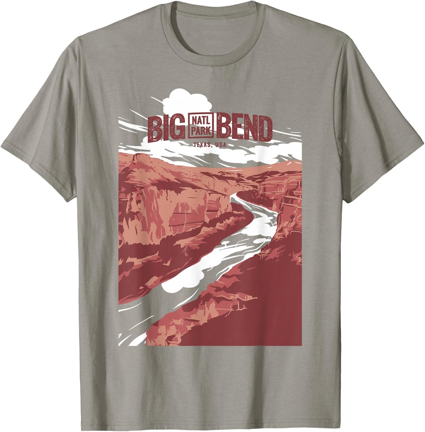 Big Bend National Park T shirt Texas Vintage Retro Gifts T-Shirt - T-Shirt | Sand