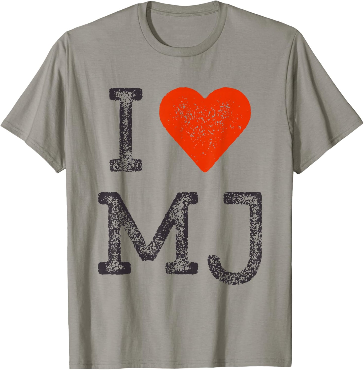 I Love MJ Vintage Fan Merch Red Heart Initials Design M.J. T-Shirt - T-Shirt | Sand