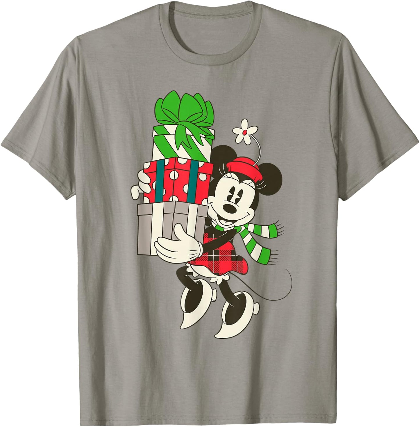 Disney Vintage Minnie Mouse Presents Holiday T-Shirt - T-Shirt | Sand