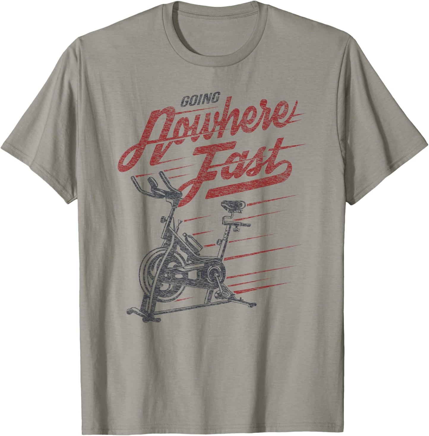 Spin Class - Going Nowhere Fast - Stationary bike T-Shirt - T-Shirt | Sand