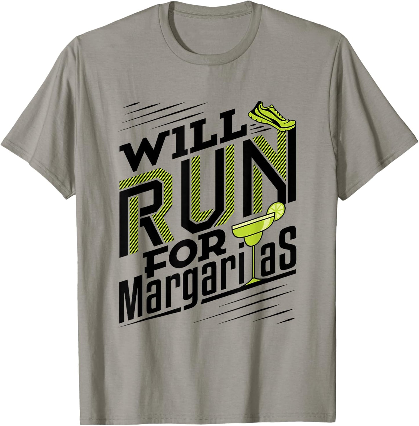 Will Run for Margaritas - Runner Running T-Shirt - T-Shirt | Sand