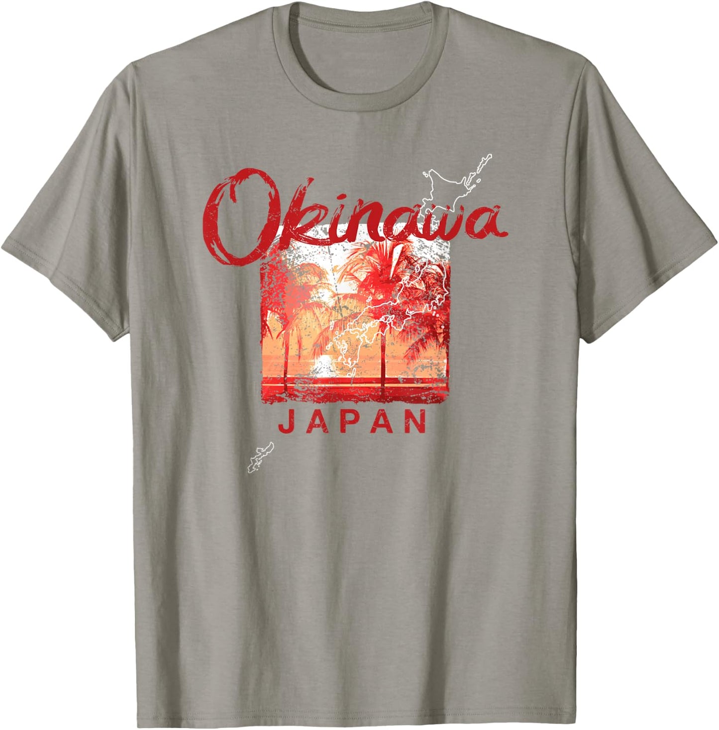 Okinawa Japan Japanese Retro Vintage Travel T-Shirt - T-Shirt | Sand