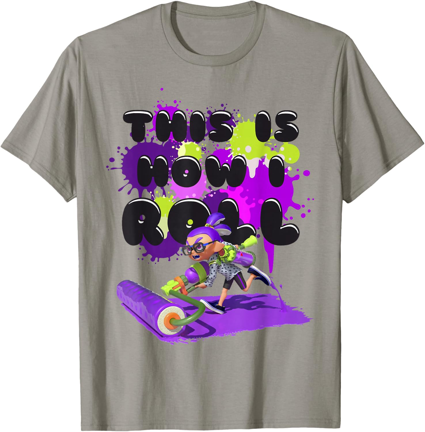 Splatoon Purple Inkling This is How I Roll T-Shirt - T-Shirt | Sand