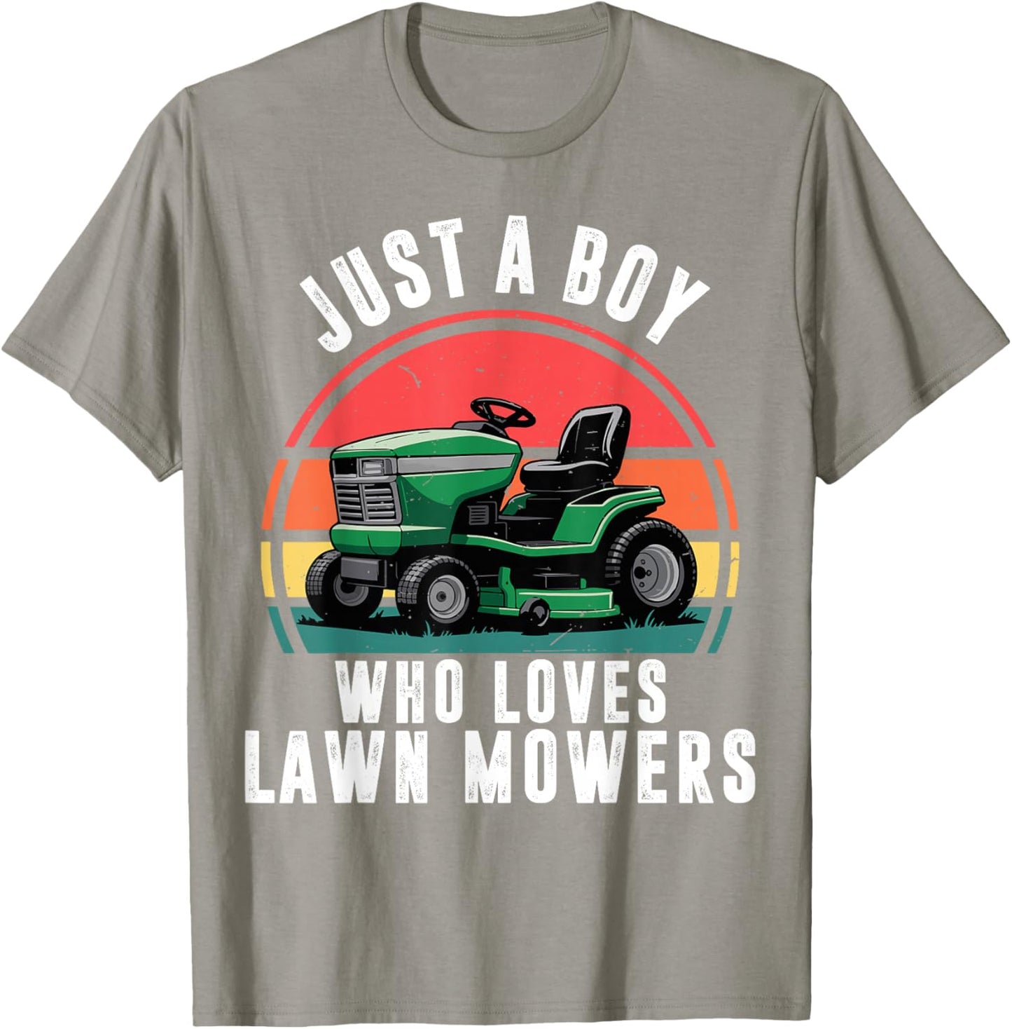 Toddler Boy Who Love Lawn Mower Riding Funny Mowing Birthday T-Shirt - T-Shirt | Sand