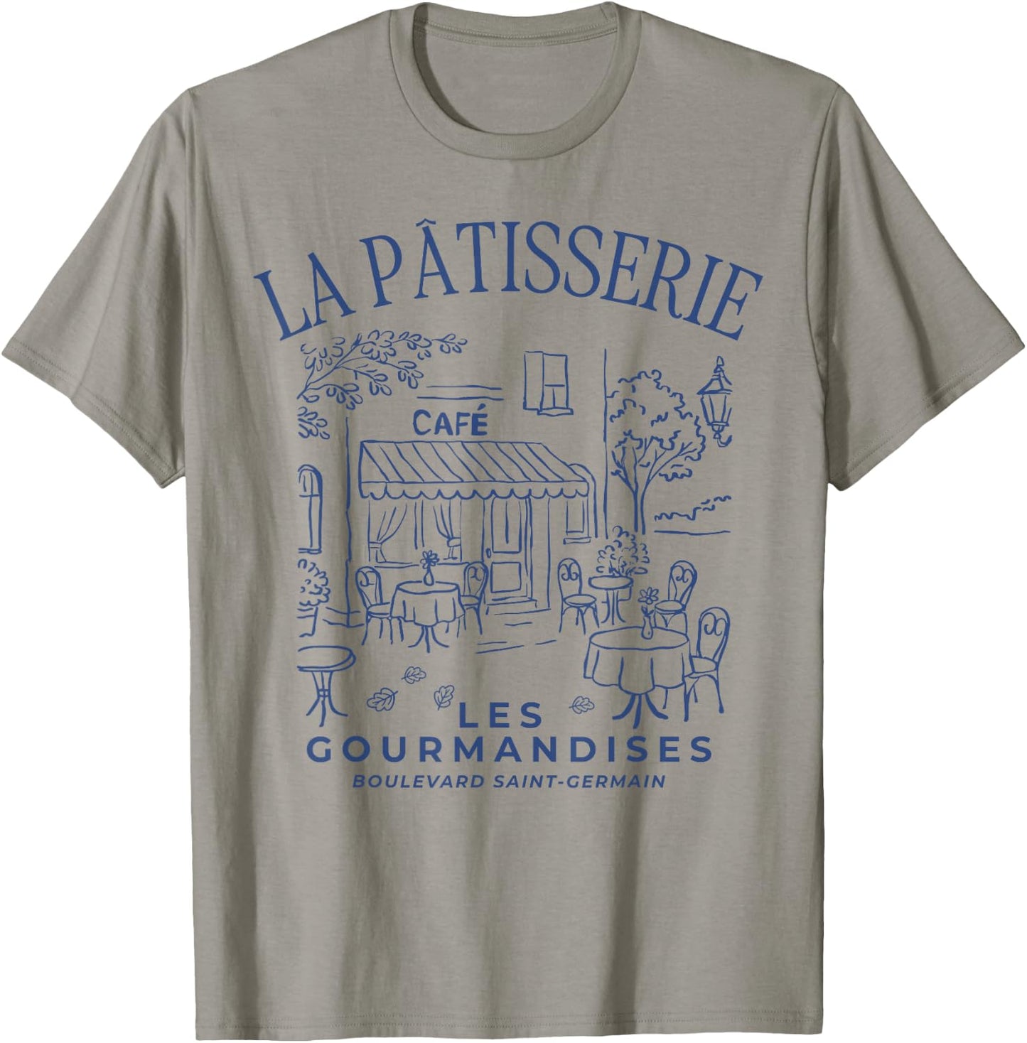 La Patisserie Les Gourmandises French Café Caffeinated T-Shirt - T-Shirt | Sand