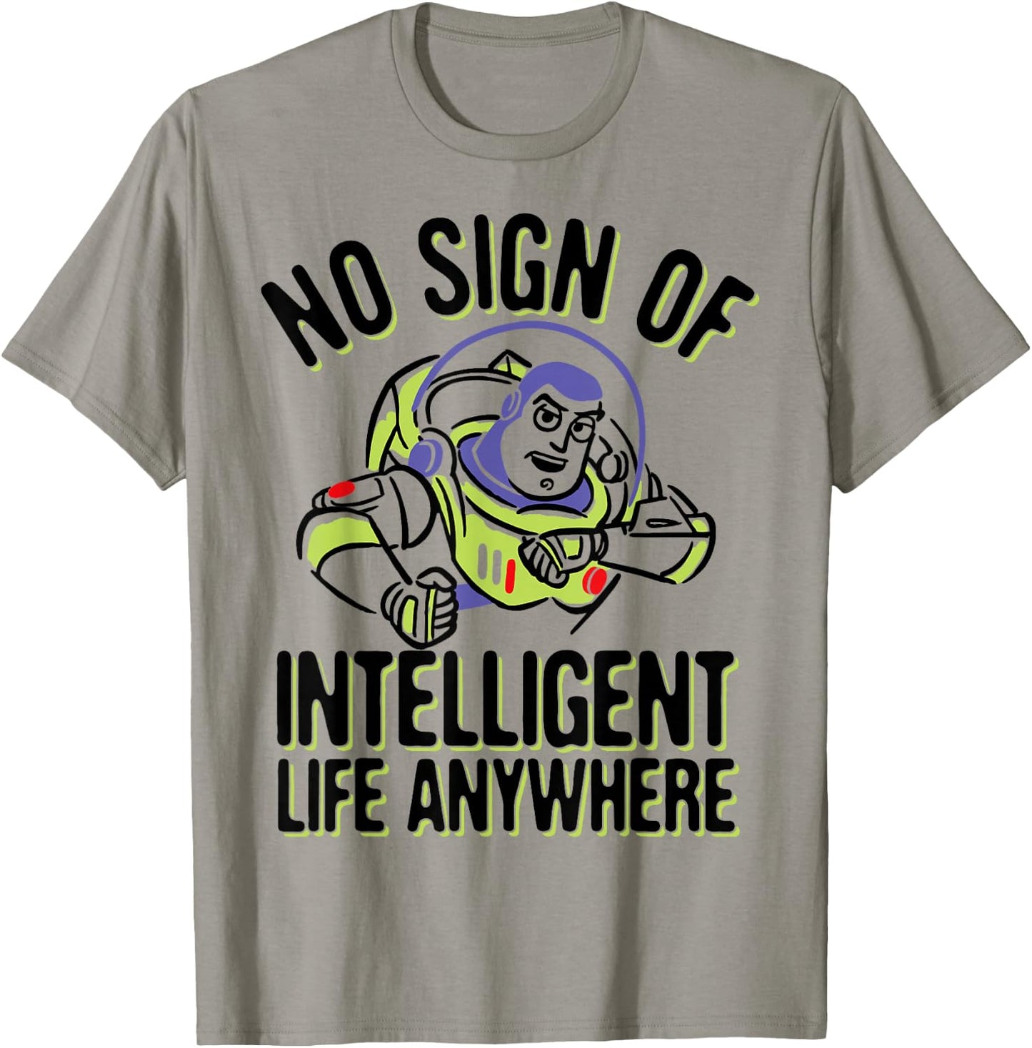Disney Pixar Toy Story Buzz Lightyear No Intelligent Life T-Shirt - T-Shirt | Sand