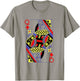 Queen Of Diamonds Deck Of Cards Playing Cards Halloween T-Shirt - T-Shirt | Sand