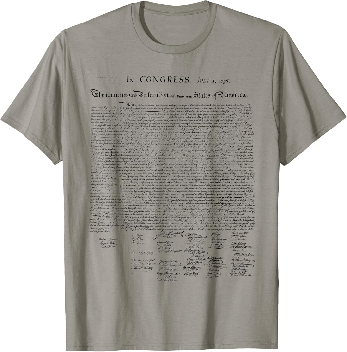 Declaration of Independence liberty USA Constitution America T-Shirt - T-Shirt | Sand