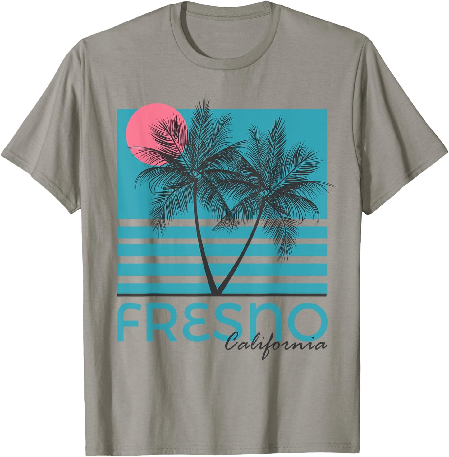 Fresno CA Souvenir California Palm Tree T-Shirt - T-Shirt | Sand
