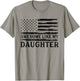 Awesome Like My Daughter Black USA Flag Father's Day Patriot T-Shirt - T-Shirt | Sand
